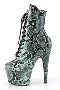 Pleaser USA Adore-1020SPWR 7inch Pleaser Boots - Mint Snake -Pole Dance Clothing & Shoes Shop adore 1020sp mtsp m05