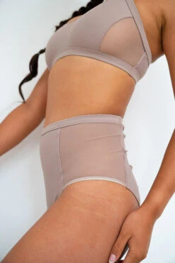 Lunalae Bellani High Waisted Bottoms - Recycled Mocha -Pole Dance Clothing & Shoes Shop bellani4