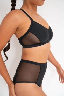 Lunalae Bellani High Waisted Bottoms - Recycled Black -Pole Dance Clothing & Shoes Shop bellani7
