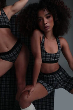 Rolling Alpha Biker Shorts - Tartan 7 Rolling Alpha Biker Shorts - Tartan -Pole Dance Clothing & Shoes Shop day02rolling0988