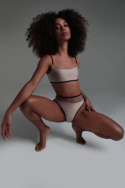 Rolling Vento Glam Reversible Bottoms - Black Lurex / Beige -Pole Dance Clothing & Shoes Shop day02rolling1193