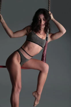 Rolling Vento Glam Reversible Bottoms - Black Lurex / Beige -Pole Dance Clothing & Shoes Shop day02rolling1248