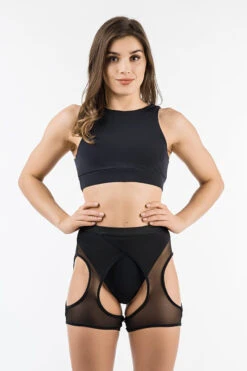 REV ACTIV Spicy Garter Belt - Black -Pole Dance Clothing & Shoes Shop eliza revactiv fb malowanieswiatlem 064
