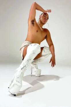 Hella Heels Renaissance Thicc Thigh High 8inch Boots - Faith 9 Hella Heels Renaissance Thicc Thigh High 8inch Boots - Faith -Pole Dance Clothing & Shoes Shop faith thicc thigh high white marble 8 inch sean boot pole dance shoes 1