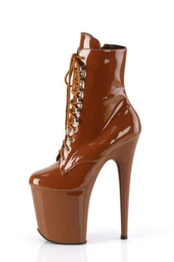 Pleaser USA Flamingo-1020 8inch Pleaser Boots - Patent Caramel -Pole Dance Clothing & Shoes Shop flamingo 1020 caml m05