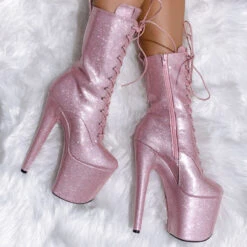 Hella Heels The Glitterati 8inch Boots - Sugarbaby -Pole Dance Clothing & Shoes Shop glitter 22
