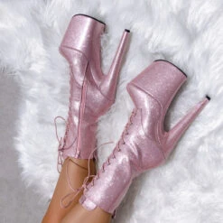 Hella Heels The Glitterati 8inch Boots - Sugarbaby -Pole Dance Clothing & Shoes Shop glitter 23