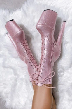 Hella Heels The Glitterati 8inch Boots - Sugarbaby -Pole Dance Clothing & Shoes Shop glitter 24
