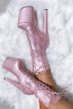 Hella Heels The Glitterati 8inch Boots - Sugarbaby -Pole Dance Clothing & Shoes Shop glitter 25