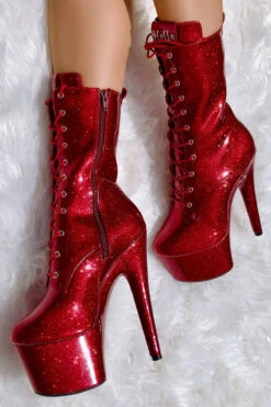 Hella Heels The Glitterati 7inch Boots - Kansass 10 Hella Heels The Glitterati 7inch Boots - Kansass -Pole Dance Clothing & Shoes Shop glitter 46