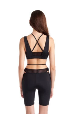 Hamade Activewear O-Ring Cycling Shorts - Black -Pole Dance Clothing & Shoes Shop hamadeIV41