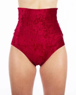 Dragonfly Betty High-Waisted Shorts - Velvet Red -Pole Dance Clothing & Shoes Shop jdshcsaclw.Betty shorts velvet red 1