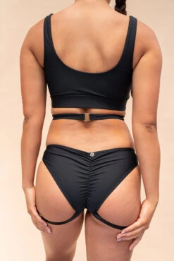Lunalae Kehlani Low Waist Bottoms - Recycled Black -Pole Dance Clothing & Shoes Shop kl5