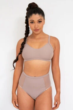 Lunalae Gigi Top - Recycled Mocha -Pole Dance Clothing & Shoes Shop lunalae3