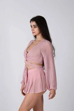 REV ACTIV Mesh Wrap Blouse - Pink -Pole Dance Clothing & Shoes Shop pink mesh pleasure set 3 0e640359 0e5b 4f51 8de9 d6f66e7c3b6d