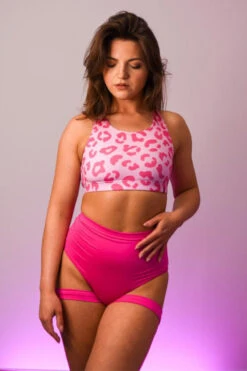 Pole Addict Basic Straps Garter Shorts - Neon Pink 5 Pole Addict Basic Straps Garter Shorts - Neon Pink -Pole Dance Clothing & Shoes Shop pink strap