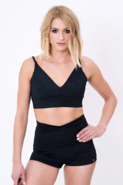 Pole Addict Kopia Basic High Waisted Shorts - Black -Pole Dance Clothing & Shoes Shop pole 005