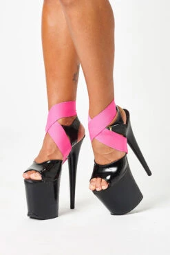 Rolling Ankle Cuff - Neon Pink -Pole Dance Clothing & Shoes Shop qRollingBrand Lookbook 06 05 21 311106