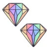 Pastease Diamond Nipple Pasties - Pastel Rainbow