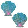 Pastease Seashell Nipple Pasties - Liquid Seafoam Green & Pink