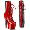Pleaser USA Adore-1040TT 7inch Pleaser Boots - Patent Black/Red