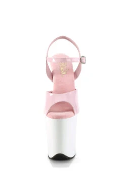 Pleaser USA Flamingo-809 8inch Pleasers - Patent Baby Pink/White -Pole Dance Clothing & Shoes Shop slice3 1