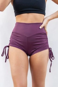 Lunalae High Waist Drawstring Bottoms - Recycled Mulberry