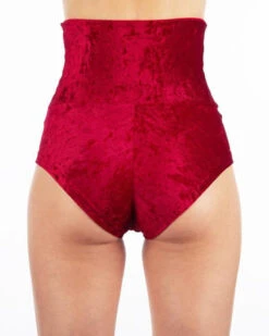 Dragonfly Betty High-Waisted Shorts - Velvet Red -Pole Dance Clothing & Shoes Shop wgzcsrtqn6.Betty shorts velvet red 3